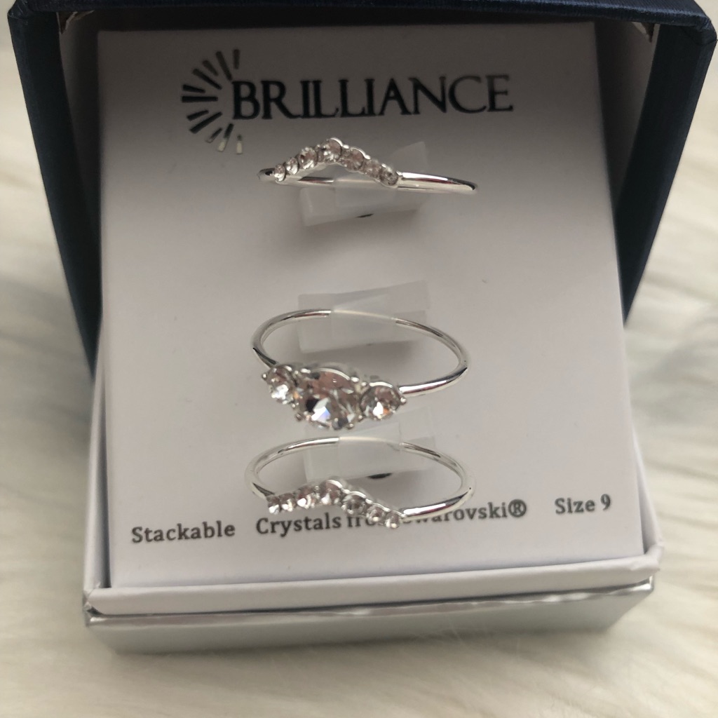 Brilliance- Stackable Swarovski Crystal Rings